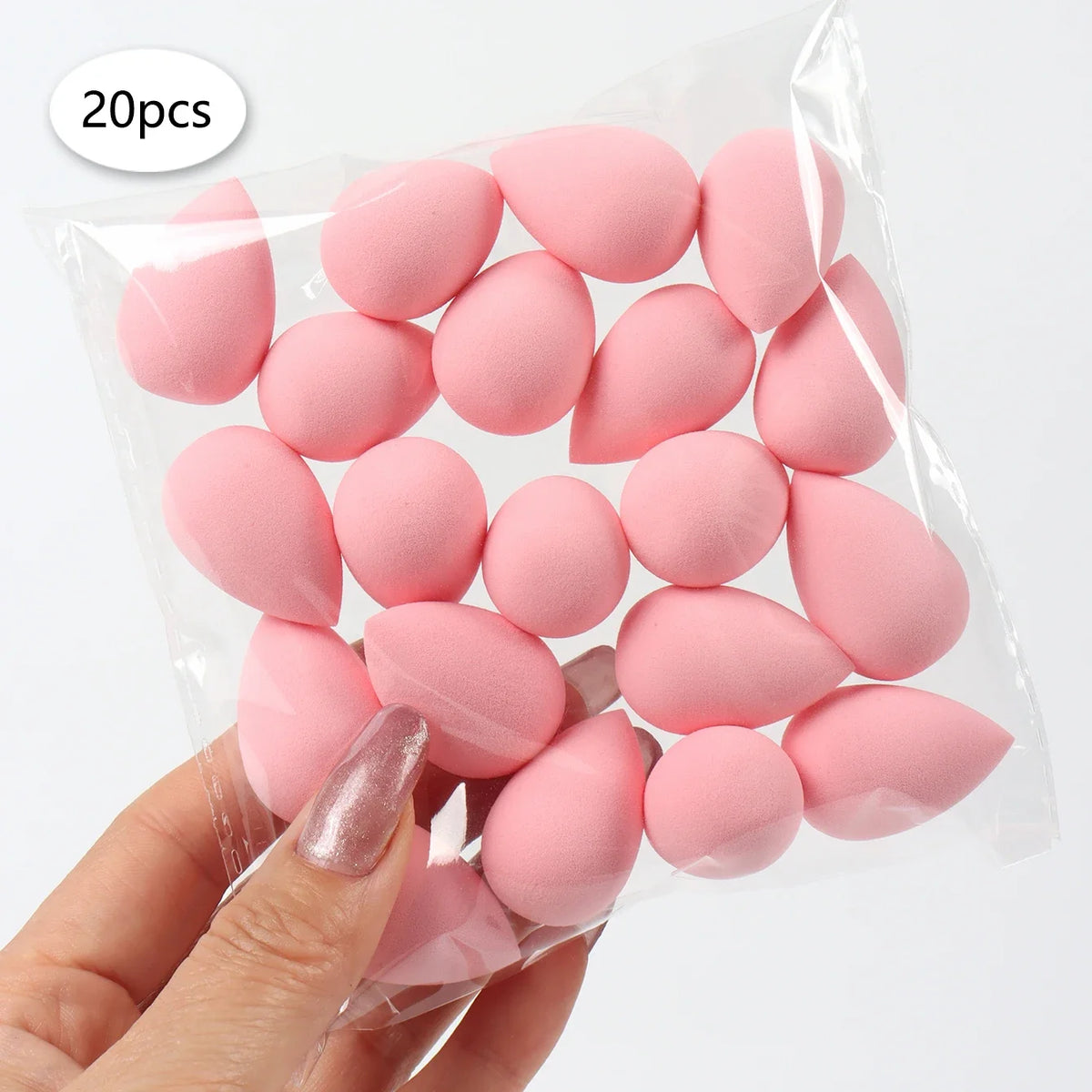 20pcs Mini Finger Puff Beauty Cosmetic Foundation Cosmetic Sponge Makeup Blender Suitable for Cream & Powder Concealer