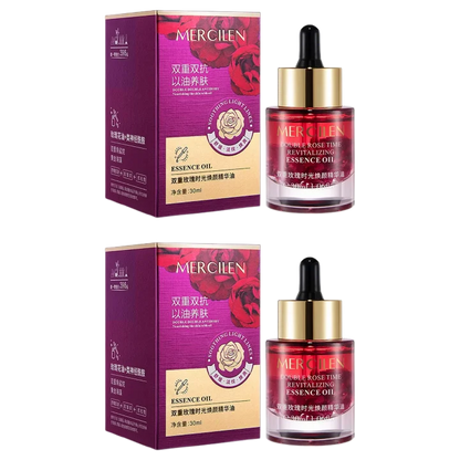 1/2/3pcs 30ML Double Rose Petal Radiance Essence Oil Facial Care Tightening Moisturizing Brightening Face Serum Korean Skin Care