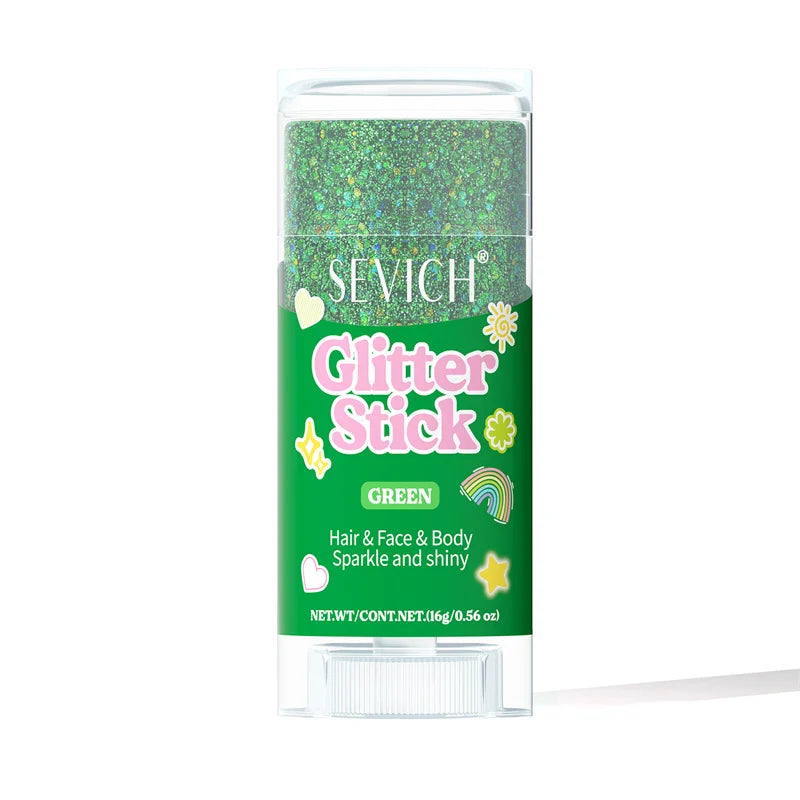 Sparkling Sequins Glitter Gel Stick 8 Colors Sequin Body Glitter Cosmetic Stick Hair Glitter Stick Festival Makeup for Christmas
