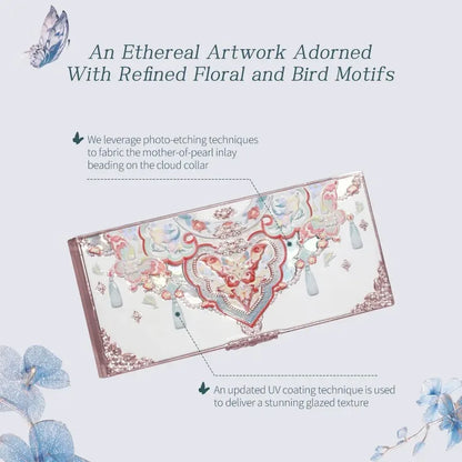 Flower Knows Makeup Butterfly Cloud Collar Collection Embossed 6 Color Eyeshadow Palette Long Lasting Waterproof Gliter For Eyes