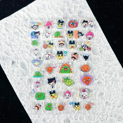 Cute Y2k Stytle Pvc Ancient Small Animals Adhesive Stickers Nail Art Waterproof Diy Charms Loptop Phone Case Scrapbook Sticker