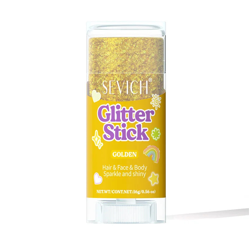 Sparkling Sequins Glitter Gel Stick 8 Colors Sequin Body Glitter Cosmetic Stick Hair Glitter Stick Festival Makeup for Christmas