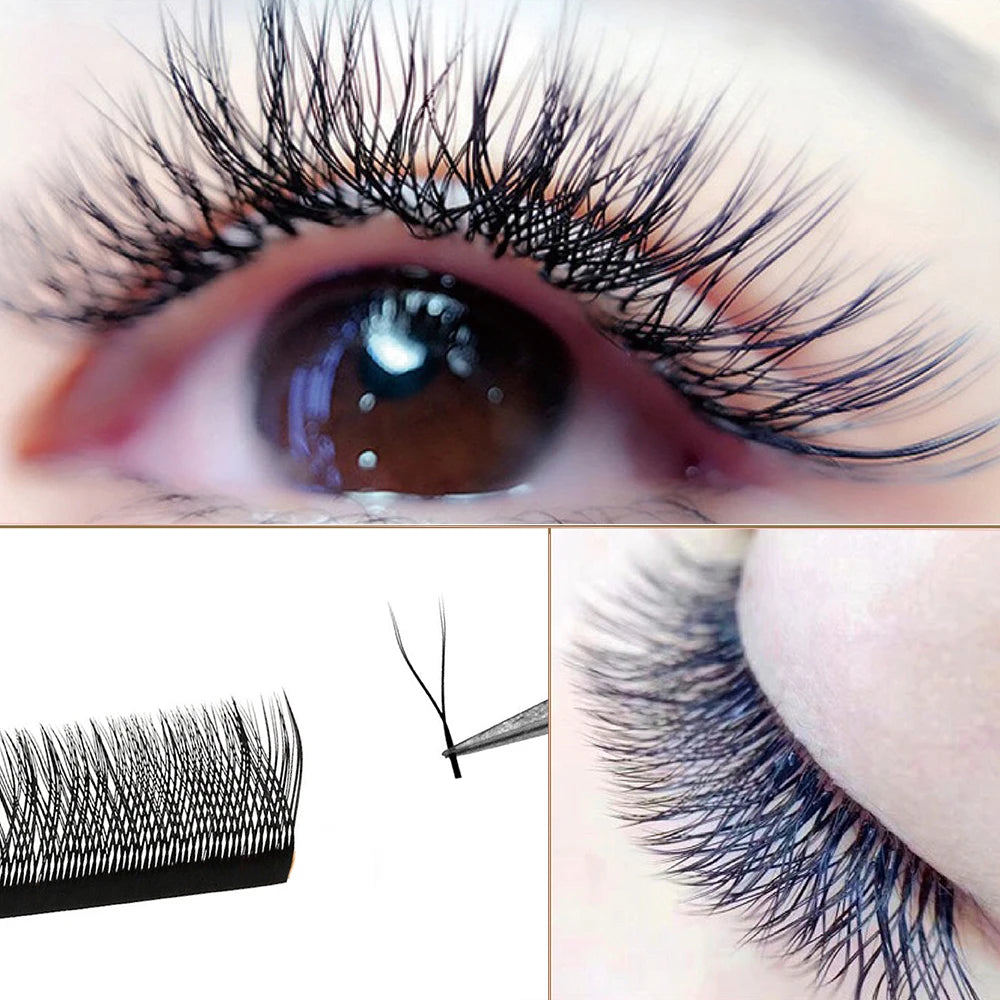 Glitter Color False Eyelash Extension Glitter Individual Fairy Lashes Russian Volume Premade Fan Christmas Halloween Color Lash