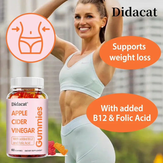Apple Cider Vinegar Gummies - Detox Cleanse, Fat Burner, Weight Management, Digestion & Metabolism Support, Relieves Bloating