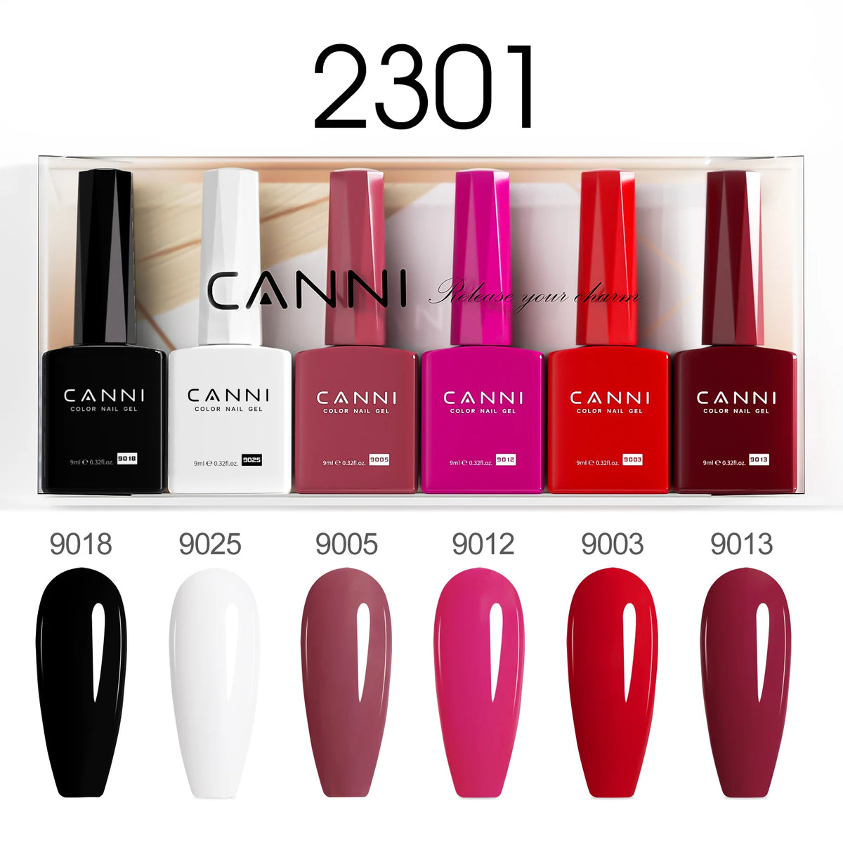 CANNI Gel Nail Polish TPO/HEMA FREE Gorgeous Christmas Red Color Winter Nails Full Coverage Soak Off UV LED Semi Permanent Gel
