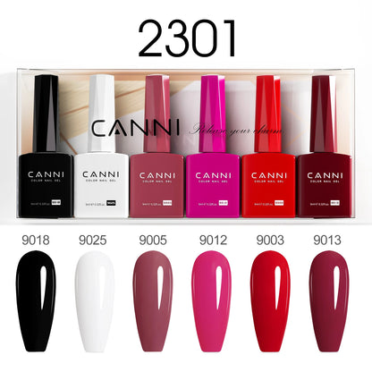 CANNI Gel Nail Polish TPO/HEMA FREE Gorgeous Christmas Red Color Winter Nails Full Coverage Soak Off UV LED Semi Permanent Gel
