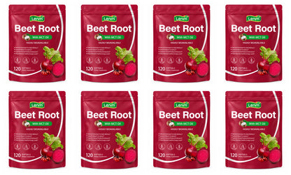 Lenm Beet Root Softgels Natural Antioxidant Supplement for Blood Circulation Vitality & Endurance Support with MCT Oil 120 Count