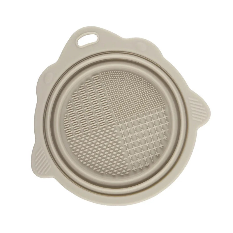 1PC Silicone Washing Bowl Makeup Brush Cleaning Box Make-up Egg Drying Tool Set Powder Puff Washer Sponge Storage Artifact