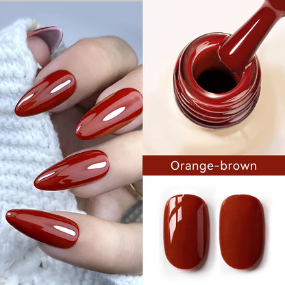 MAYCHAO Cherry Red Gel Nail Polish 12ml Glossy Semi Permanent Soak Off UV LED Frosted Gel Nails Base Painting Varnish