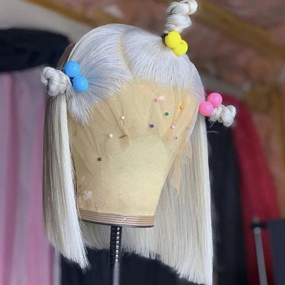 613 Blonde 13x4 Hd Lace Front Wig Layered Straight Natural Hairline Glueless Synthetic High Quality Cheap Lace Wig For Women