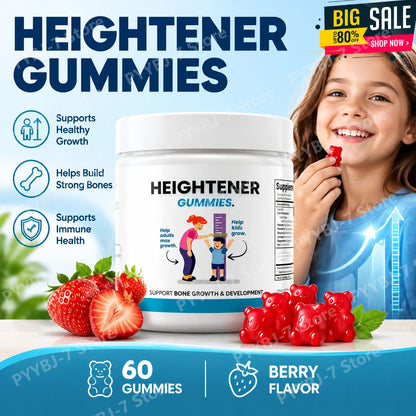Calcium Vitamin D Gummies for Kids Adults Bone Health Support with Magnesium Zinc Vitamin C K2 Heightener Daily Supplement