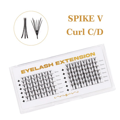 New Fashion Shiny Comic Spire Eyelash Extension Holographic Manga False Eyelashes Tinsel Anime Lashes For Christmas Party Makeup
