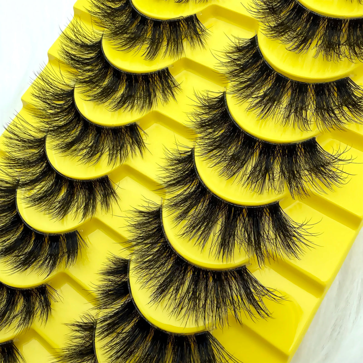 10 Pairs Faux Mink Lashes Fluffy False Eyelashes Full Wispy Lashes 8D Volume Curly Fake Eyelashes