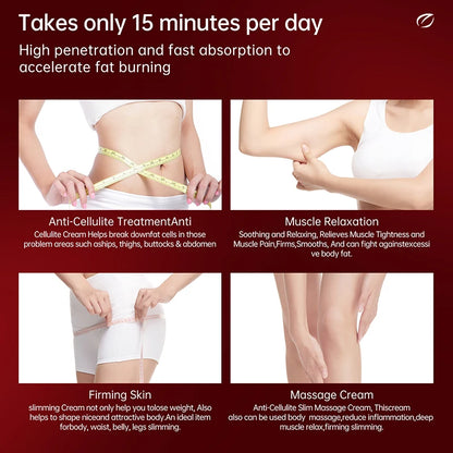 Ginger Slimming Cream Fast Losing Weight Fat Burning Anti Cellulite Hot Cream Flat Belly for Women and Men Body Care