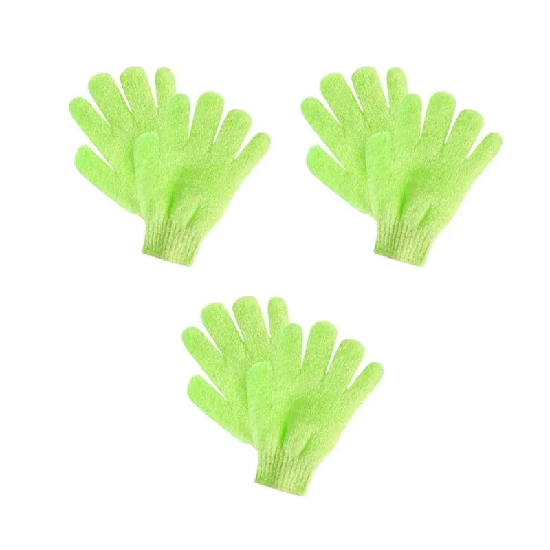 1/2/3pairs Five Fingers Bath Gloves Peeling Exfoliating Household Shower Towel Scrub Body Wash Elastic Wipe Body Cleaning Tools