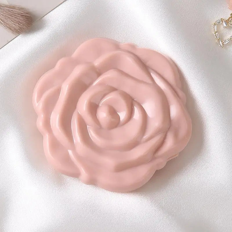 Portable Mini Mirror Retro Rose Flower Shape Small Pocket Makeup Mirror Double Sided Hand Mirrors Compact Cosmetic Beauty Girls