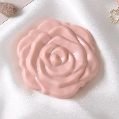Portable Mini Mirror Retro Rose Flower Shape Small Pocket Makeup Mirror Double Sided Hand Mirrors Compact Cosmetic Beauty Girls