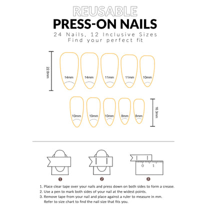 30pcs French Style Almond Press On Nails Christmas Theme DIY Party False Nails Gold Metal Beads Snowflake Desings Fake Nail