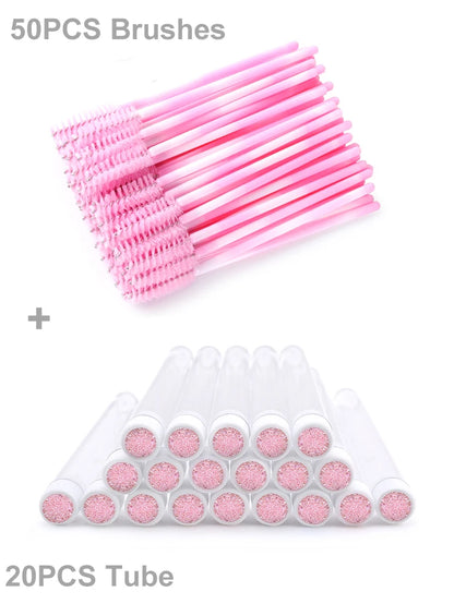 Christmas Eyelash Brush Tube Reusable Eyebrow Brushes Mascara Wand Dust-proof Cleaner Storage Cosmetics Makeup Tools