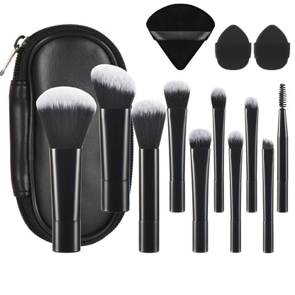 10 color Mini makeup brush Travel portable Makeup Tool Makeup Puff - Palm Brush Professional Makeup tool set Christmas gift