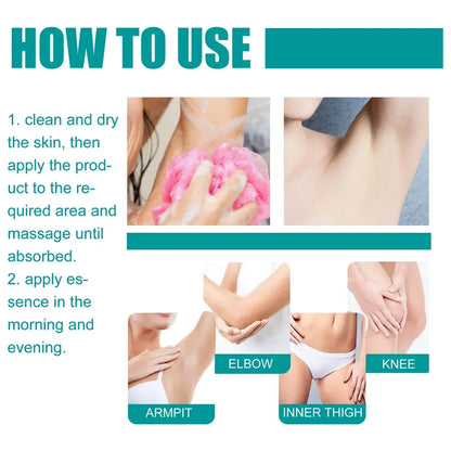 Skin Whitening Serum Private Parts Underarm Bleaching Serum Remove Dark Melanin Whiten Butt Knee Brighten Inner Thigh Arm Body