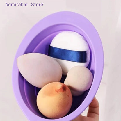 wSoft Silicone Makeup Brush Cleaner Folding Powder Puff Cleaning Bowl Eyeshadow Brushes Wash Clean Mat Beauty Tools Scrubber Box