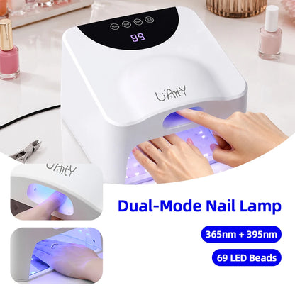 Dual‑Mode UV LED Nail Lamp Fast Drying Gel Nail Dryer Magnetic Mirror Base Auto Sensor for Gel Nails
