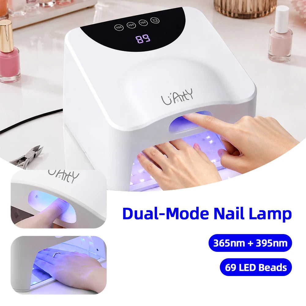 Dual‑Mode UV LED Nail Lamp Fast Drying Gel Nail Dryer Magnetic Mirror Base Auto Sensor for Gel Nails