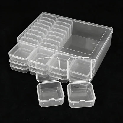 Clear PP Plastic Storage Box 30 Grids Transparent Organizer Case Nail Art Jewelry Beads Rhinestones Diamond Painting Crafts