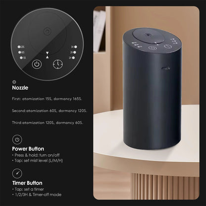 Car Fragrance Diffuser Professional Aroma Diffuser for Car Air Freshener Electric Smell for Home Rechargeable Waterless Diffuser