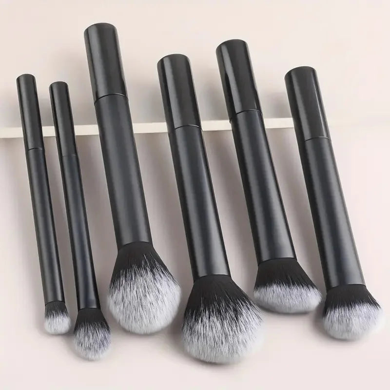 8 PCS Long‑Handle Makeup Brush Set, Multi‑Color Ultra‑Soft Brushes, Powder Blush Eyeshadow Brushes for Beginners