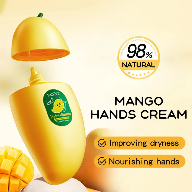 SADOER Mango Peach Aloe Vera Lemon Hand Cream Fruit Moisturizing Shape Brightening Repairing Hand Creams For Hand Care
