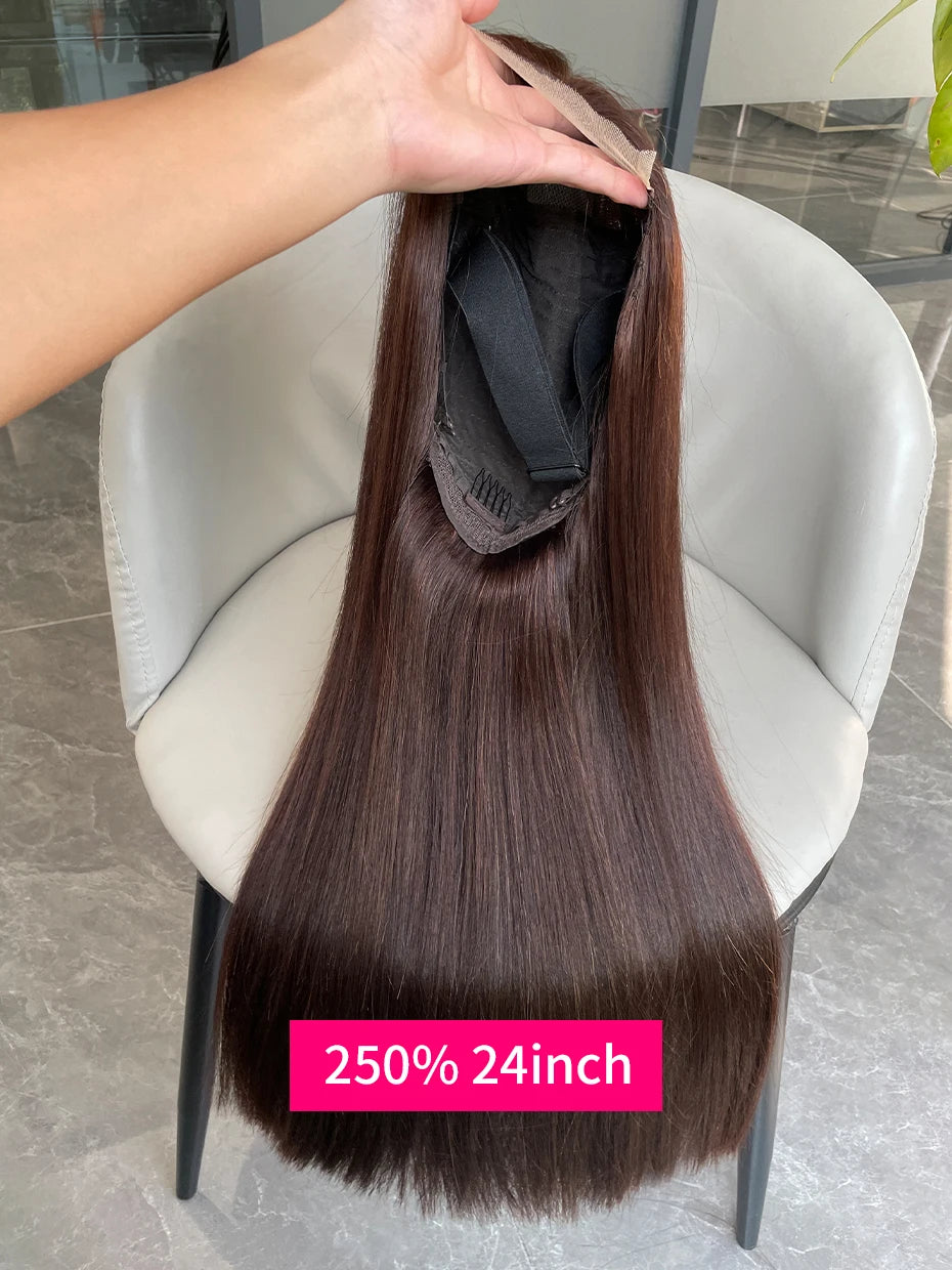 20 22 24 Inch 5x5 Transparent Bone Straight #2 Color 13x4 13x6 Lace Frontal Wig 250 Density Vietnamese Human Hair Wigs For Women