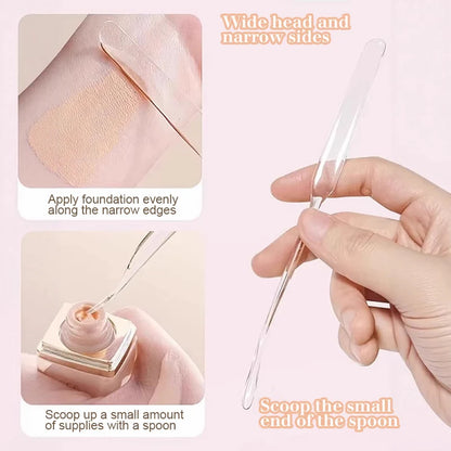 2pcs/set Transparent Makeup Color Palette Foldable Acrylic Liquid Foundation Tray Portable Cosmetic Mixing Scraper Beauty Tools