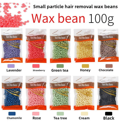 100g Whole Body Depilating Wax 10 Color Paper-Free Solid Hard Beeswax Hair Removal Beans Intimate Hair Removal Results Supplies