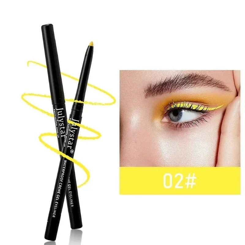 1/3Pcs Waterproof and Sweat-Proof Black Matte Eyeliner Pencil Long-Lasting Smudge-Proof Eye liner Suitable for Heavy Eyes Makeup