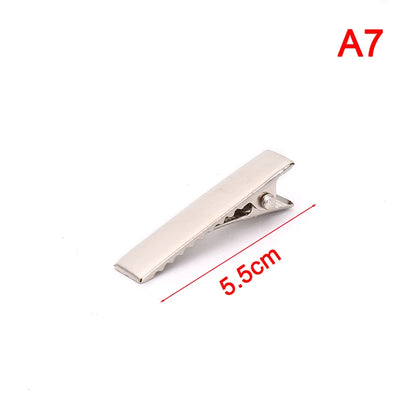 (YOUR)100pcs Black Hairclips Single Prong Alligator Hairpin Blank Setting Hair Clips.