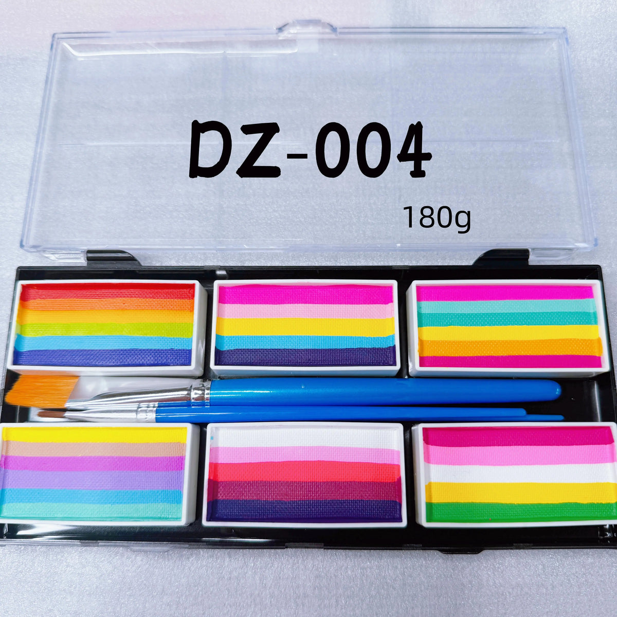 Professional Body Art 12 Colors Pastel Neon UV Color Rainbow Split Cake Face Paint Palette for Halloween Christmas