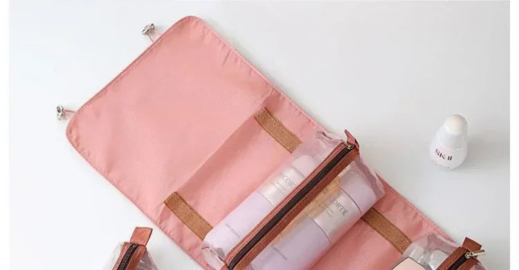 Makeup Organizer Female Toiletry Kit Bag Make Up Case Storage Pouch Luxury Lady Box, Cosmetic Bag, Organizer Bag for Travel Zip