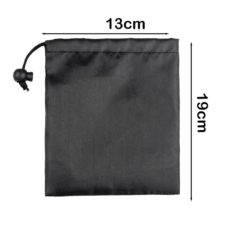New Drawst Closure Drawstring Storage Pouch Portable Nylon Drawstring Bags Waterproof Black Makeup Bags Lipstick Storage