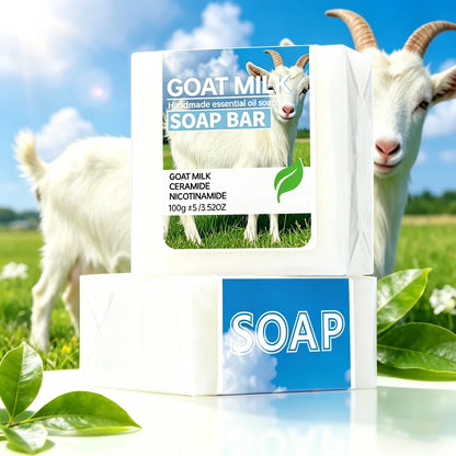 2pcs/goat milk ceramide bath cleaning soap nicotinamide essence hand soap facial cleaning soap