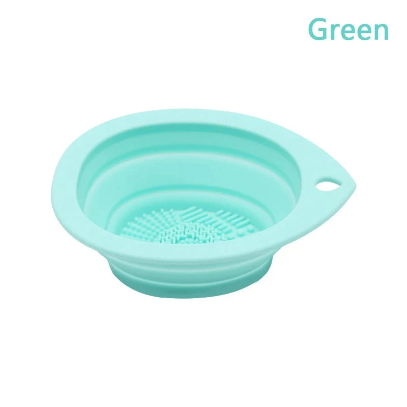 1Pcs Silicone Makeup Brush Washing Bowl Cleaning Box Sponge Powder Puff Washer Beauty Egg Drying Storage Makeup ToolArtifact