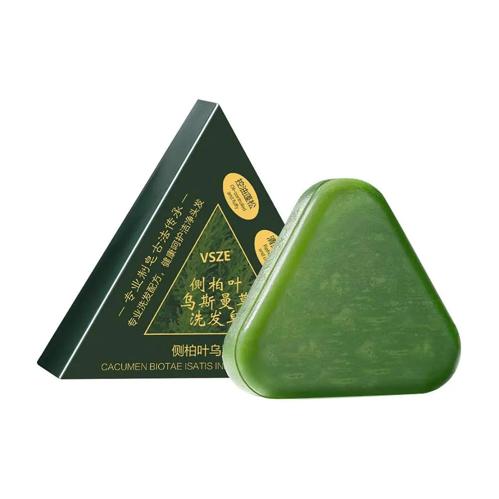 1/3/5/10PCS-120g Organic Usman Grass Herbal Solid Hair Soap Mild Formula Hair Care Multiflorum Handmade Shampoo Bar