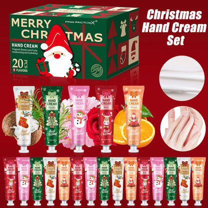 20-piece Hand Cream Gift Box, Light texture with great hydration, suitable for home and travel, wonderful holiday gift