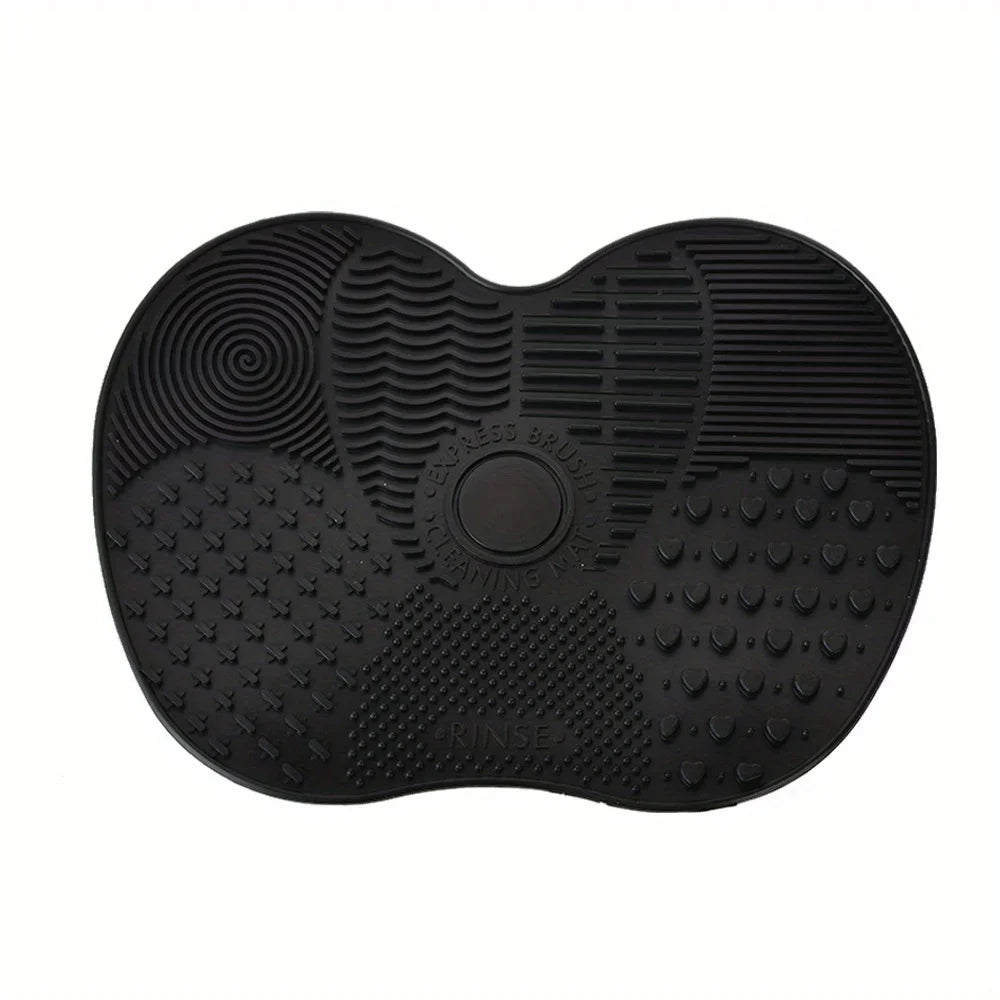 1Pc For Effective Cosmetic Tool Cleaning Makeup Brush Cleaner Silicone Cup Apple-Shaped Pad With Suction