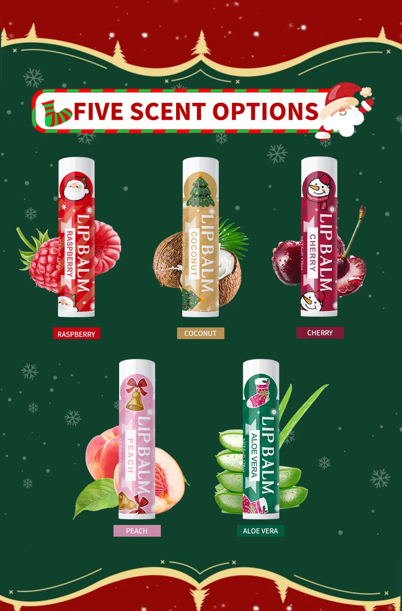 20 pieces/box Christmas lipstick Set Christmas Socks Filler Christmas Gift Long lasting Moisturizing Gloss Non greasy -5 flavors