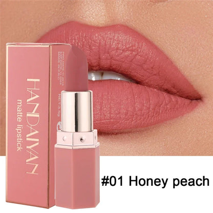 6-Color Matte Lipstick Non-Fading Non-Stick Cup Long-Lasting Velvet Smooth Matte Lip Color Waterproof Smudge-proof Lip Cosmetic