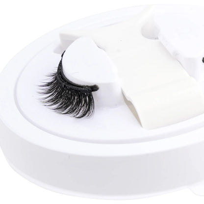 Reusable Magnetic Eyelashes 1 Pair Natural Curly Fluffy Magnetic False Eyelashes No Glue Needed Lashes Makeup with Tweezer Set