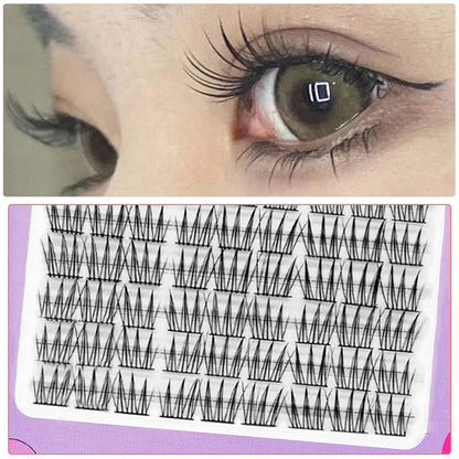 90duo Girl Group Eye Nature Trilogy Comics False Eyelash,Soft And Light, Single Cluster Of DIY Eyelashes