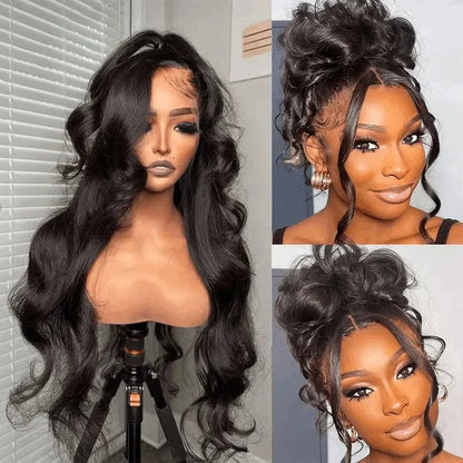 Peruvian Hair Invisible Strap 360 Full Lace Frontal Body Wave Wig Human Hair Natural Color Drawstring 360 Lace Frontal Wig